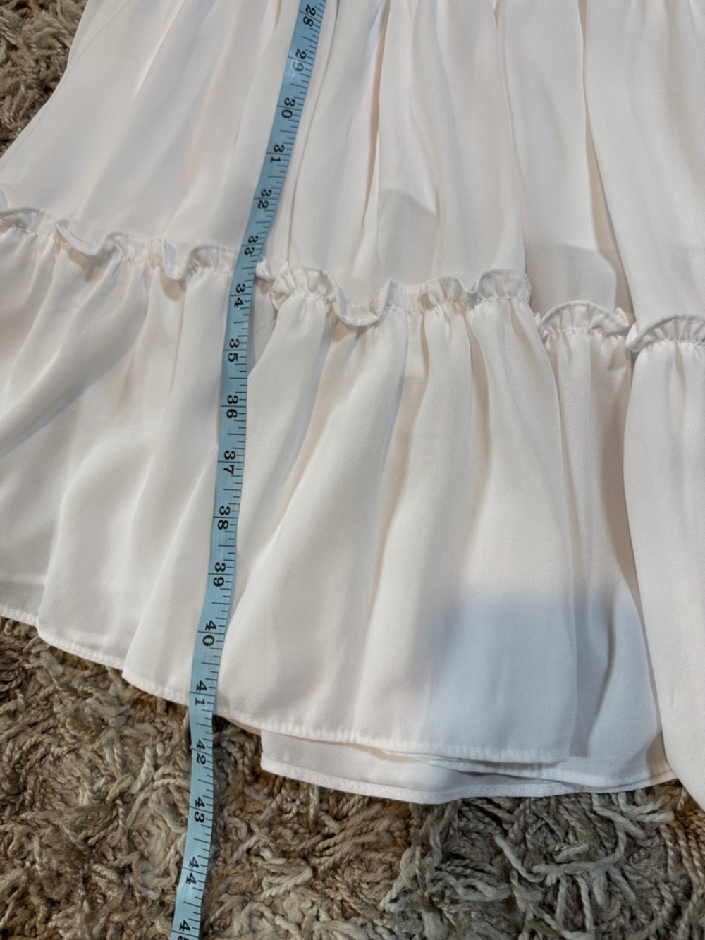 NWT 1. STATE Strapless Tiered Ruffle Midi Dress Ultra White size Large - Picture 11 of 13